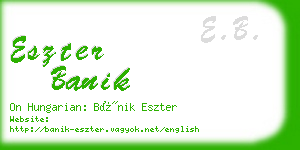 eszter banik business card